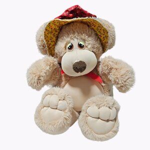 Vintage 80s Marchon Cuddlin Country Bears Mary Lou 18 Inch Plush Stuffed Animal